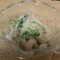 く〜丸's cooksnap of when they made 簡単！ゴーヤと玉葱＆ハムのサラダ.