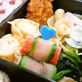 ひめポ's cooksnap of when they made ♬お弁当にキュウリかにかまクルクル巻き♫.