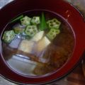 わたるんママ's cooksnap of when they made オクラの味噌汁【検索TOP10入 感謝】.