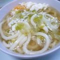 しゅんぺいのママ's cooksnap of when they made 白菜だけ～☆簡単月見うどん♪.