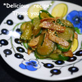 putimiko's cooksnap of when they made きゅうりとハムの炒め物.