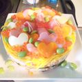 msk♪'s cooksnap of when they made 子供も喜ぶ華やかちらし寿司ｹｰｷ★.