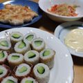 みなあゆママ's cooksnap of when they made ちくわのキュウリ詰めわさびマヨ.