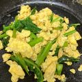 Ｎよんよん's cooksnap of when they made つるむらさきとフワフワ卵のあっさり塩炒め.