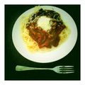 salymama's cooksnap of when they made 残ったキーマカレーでスパゲッティ.