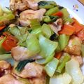 ukk's cooksnap of when they made 鶏ムネとチンゲン菜の中華炒め.