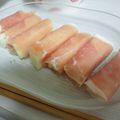 瑠歌姫's cooksnap of when they made 簡単前菜☆長いも（山芋）の生ハム巻き.