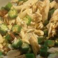 コハリー's cooksnap of when they made オクラと鶏ササミの梅肉和え.
