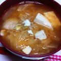 まな_mana's cooksnap of when they made みょうがと豆腐でチゲスープ.