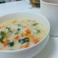 hunya's cooksnap of when they made ◎朝ごはん◎しゃけわかめの豆乳おかゆ.