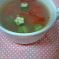 ♡さり♡'s cooksnap of when they made トマトとオクラのスープ.