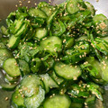 ちーこ's cooksnap of when they made 大量消費！きゅうりと大葉の胡麻和え.