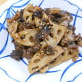 SETSUーRENT's cooksnap of when they made 牛肉と蓮根の甘辛炒め.