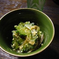 たなか家's cooksnap of when they made ゴーヤとみょうがのゴマ和え.