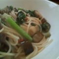沖田晴喜's cooksnap of when they made なすと小松菜のガーリックパスタ.