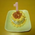 黒豚チョコ's cooksnap of when they made １歳の誕生日に♪離乳食ケーキ☆.