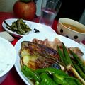nikinin's cooksnap of when they made オクラ・なす・ピーマンと豚肉の焼きびたし.