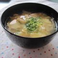 えみんちゅ＊'s cooksnap of when they made 簡単油揚げ入りかき玉汁.