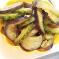 山菜ママ's cooksnap of when they made なすとゴーヤーのにんにく酢醤油炒め.