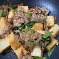 ○●ちょこ●○'s cooksnap of when they made 豚バラ厚揚げと小松菜の旨辛味噌炒め♩.