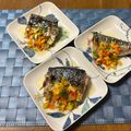 yesmama's cooksnap of when they made 焼き鯖で♪簡単マリネ☆.