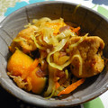 cheesedog's cooksnap of when they made 時短！レンジかぼちゃと豚肉厚揚げの煮物.