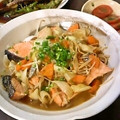 うに１１８'s cooksnap of when they made 簡単★フライパンで鮭のちゃんちゃん焼き風.