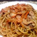 ミカボン８８８'s cooksnap of when they made 豚キムチ焼きそば.