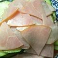 ♡Catherine's cooksnap of when they made トマトとキュウリとハムの可愛いサラダ.