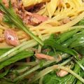 mmmi★'s cooksnap of when they made 水菜とﾂﾅの冷製パスタ＠ﾊﾞｼﾞﾙ仕立て.