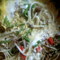krazy's cooksnap of when they made ひき肉ともやしの卵とじ.