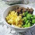 sweethazu's cooksnap of when they made 我が家の三色丼.