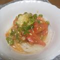 kuishinboF's cooksnap of when they made トマトとろけるサルサ風チリソースめ～ん.