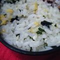 キャシーキャサリン's cooksnap of when they made いり卵とわかめのおにぎり.