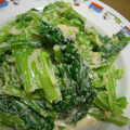 ..YU-KI...'s cooksnap of when they made 簡単おつまみ♪小松菜の明太マヨ和え♪.