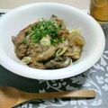 JISU☆'s cooksnap of when they made 茄子と豚のお酢炒め丼.