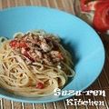 surirera's cooksnap of when they made 生トマトで＊ツナと茸のパスタ.