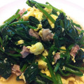 nanatom88's cooksnap of when they made 豚こま肉とほうれん草の卵とじ.