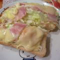 usaco3's cooksnap of when they made ♡キャベツベーコンの塩トースト♡.