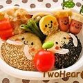 ＴＷＯＨＥＡＲＴＳ's cooksnap of when they made キャラ弁＊簡単♪仲良し栗ちゃんおにぎり♡.