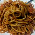 クック1XIW5A☆'s cooksnap of when they made 赤味噌＊和風ボロネーゼパスタ.