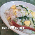 maco♡mama's cooksnap of when they made 水菜としらすの焼き飯.
