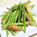 ミズハルン's cooksnap of when they made 味ぽんでアスパラとさつま揚げのポン酢炒め.
