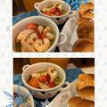 ダッフィーニーうに's cooksnap of when they made 簡単！レンジでエビときのこのアヒージョ.