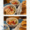 ダッフィーニーうに's cooksnap of when they made 簡単！レンジでエビときのこのアヒージョ.