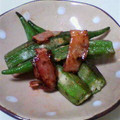 musasabict's cooksnap of when they made オクラのオイマヨ炒め✿.