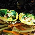 お抹茶まかろん's cooksnap of when they made かにかま・ほうれん草入りたまご焼.