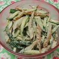 moruchama's cooksnap of when they made キュウリと竹輪のゴママヨ和え.
