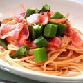 体育教師のレシピ's cooksnap of when they made オクラのバター醤油パスタ.