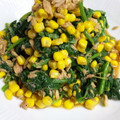 にけ☆★'s cooksnap of when they made ほうれん草とコーンのサラダ.